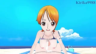 Nami and Nico Robin intense sex  One Piece POV Hentai
