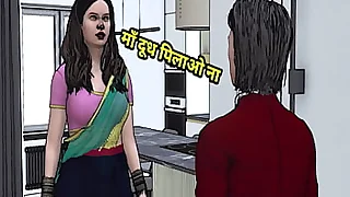 Indian Desi Step Mother fucked with step Daughter Hindi Audio