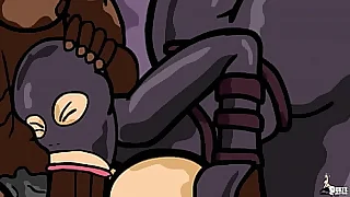 Mom in disguise gets violated hard in a Black Cock Gangbang