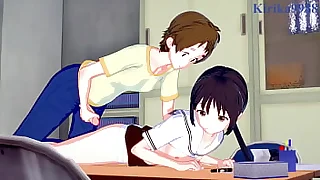 Hanako Honda and Chisato Higuchi intense futanari sex  Asobi Asobase Hentai
