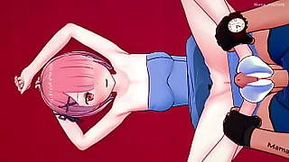 Ram hace pajas con sus pies en el motel del amor solo viste una toalla