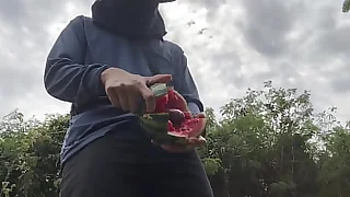 Wageearner cum with watermelon