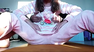 teasing petite hot sexy horny stepsister with small tits anent pajama together with taboo impress pussy