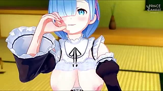 Loving Rem gives you a guided handjob in fantasizer atmosphere  Re Dazed