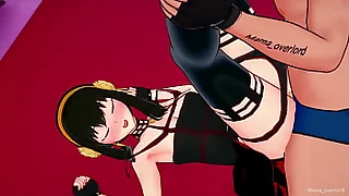 Yor Forger in a new mission at love hotel job outfit