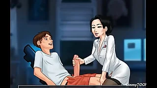 Summertime Caption Sex Scene  Japanese Scientist wants me to cum  cum drinking