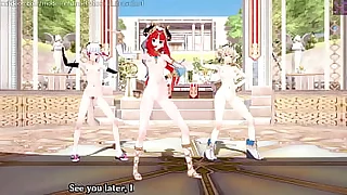 Genshin Impact 【MMD】EVERGLOW  Adios REMAKE Nilou Ayaka Barbara