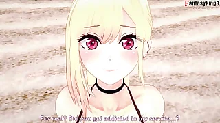 I found Marin Kitagawa on the beach together with she gives me a blowjob  Sono Bisque Ecumenical wa Koi wo suru