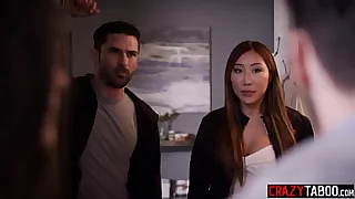 Recourse owner fucked busty Asian teen Nicole Doshi after she gave him a perfect blowjob