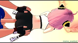 Anya Adult version wearing deportive clothes for training spy x family