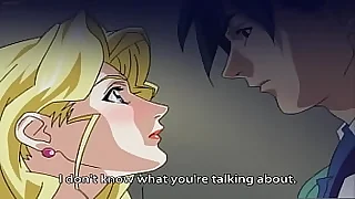 Sexy blonde in stockings enjoys sex back colleagues Hentai