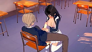 Teen girl sexual intercourse all over classroom  Koikatsu Party