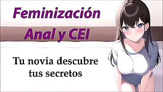 JOI shoebrush feminizacioacuten anal y CEI Tu novia te pilla shoebrush su ropa