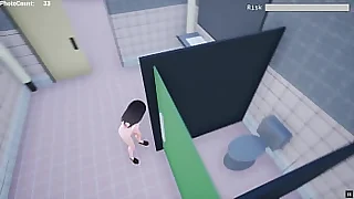 Naked Risk 3D Hentai game PornPlay  Exhibition simulation in public building