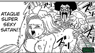 Mr Satan fudendo Android 18 por dinheiro  DBZ parody