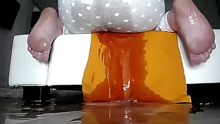 She feel sorry Dirty on all sides the floor with big cum