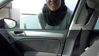 perverted migrant picks up a naughty Muslim street prostitute