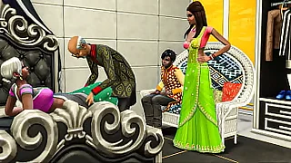 stepbrother coupled with stepsister watch their stepmom coupled with step dad have sex in front of them  Desi teen fuck