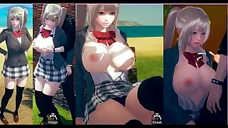 【性格ポジティブで明るい】 AI〇女プレイエロ動画金髪爆乳JK編 エッチありリアル3DCGエロゲーム【ヘンタイゲーム】