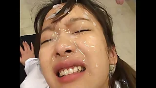 luring Japanese obtaining Bukkake 1