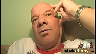 Nasty disgraceful interracial bukkake 25