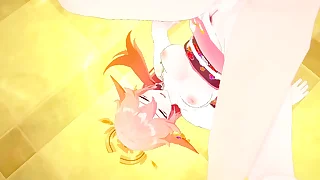 Yae Miko Takes in so much Pleasure in her Tight Pussy  Genshin Brunt Sex Compilation