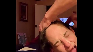 Fucked her brains overseas for college tuition Older woman double jizz facial