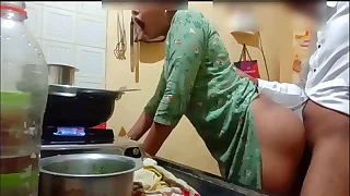 Indian morose wife got fucked while cooking