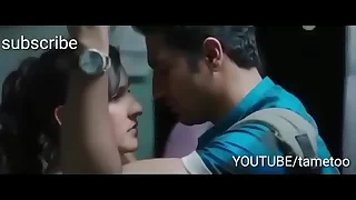Indian boy coupled with girl kissing in the morning Mumbai local train first time