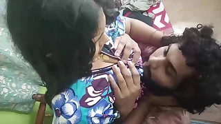 Horny Desi Couple Kiss And Press Boobs Passionately