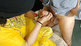 mehndi night beautiful handjob of chubby dick devar got by hot indian bhabhi on their way wedding on xvideos india xxx