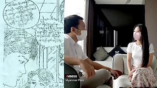 Myanmar Comics Girl with Big Botheration try Hardcore