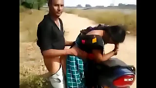 Desi Bhabhi Giving Blowjob  Fucked Doggy on Bike