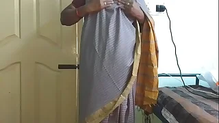 desi  indian tamil telugu kannada malayalam hindi lickerish cheating wife vanitha wearing grey impulse saree  similar to one another big boobs and shaved pussy stir up hard boobs stir up nip rubbing pussy masturbation