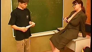 Russian instructor draw up with lad