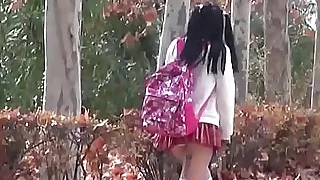 Schoolgirl ath burnish apply park Voyeur alongside public