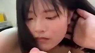 Cute Vietnamese teen spread parts gives blowjob