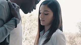 Delicacy young beau Emily Willis is fucked doggy wide of black scantling