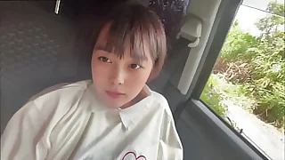 A couple who have been dating for one month are having sex as a result enduring that the car is excitement from side to side