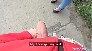 Public Envoy Brazilian brunette rides cock unaffected by the backseat