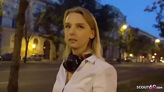 GERMAN SCOUT  CUTE TEEN Bonbons PICKUP AND SEDUCE TO FUCK At ones disposal FAKE MODEL JOB