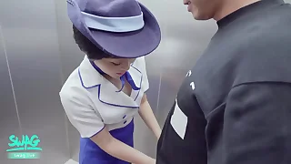 Fucking Lift Upper classes in the Shopping Mall