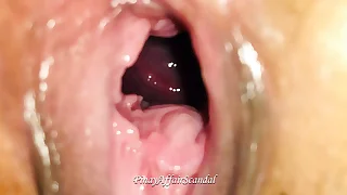 18 year grey Teen Got Cute Pussy Moles Close Up Freely Wide