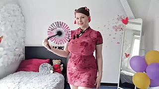 Cherry Blossom Grwm Soft with the addition of Sensual Tease in a Cheongsam