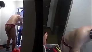 宅配露出＆蝋燭オナニー