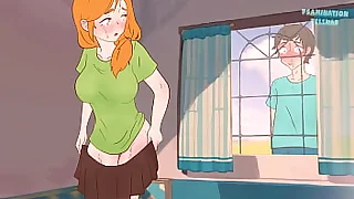 Steve spies on Alex taking off her skirt he saw her bare pussy Minecraft Hentai Mock Parody !