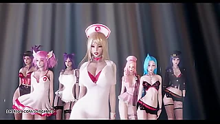 MMD Brown Eyed Girls  Abracadabra Hot Kpop Dance Ahri Akali Kaisa Lux Jinx Caitlyn 4K 60FPS