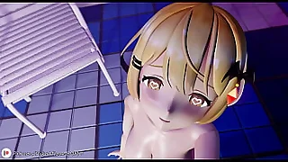 Kinship Dance  Minato Aqua coupled with Yozora Mel  MMD R18 Virtual YouTuber