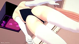 Tv Woman se quita el bantildeador para follar versioacuten hentai